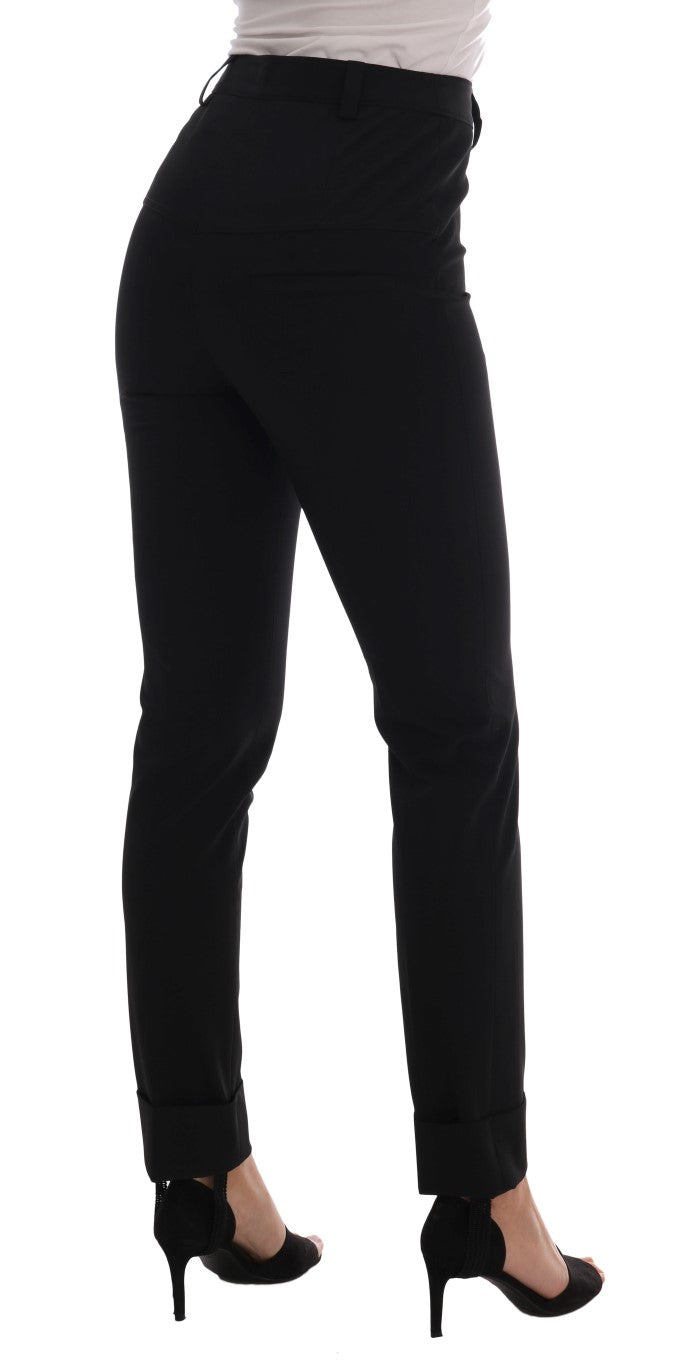 Leggings negri eleganti cu etrier Ermanno Scervino