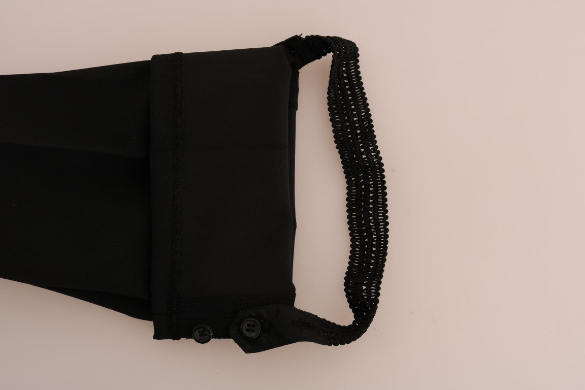 Leggings negri eleganti cu etrier Ermanno Scervino