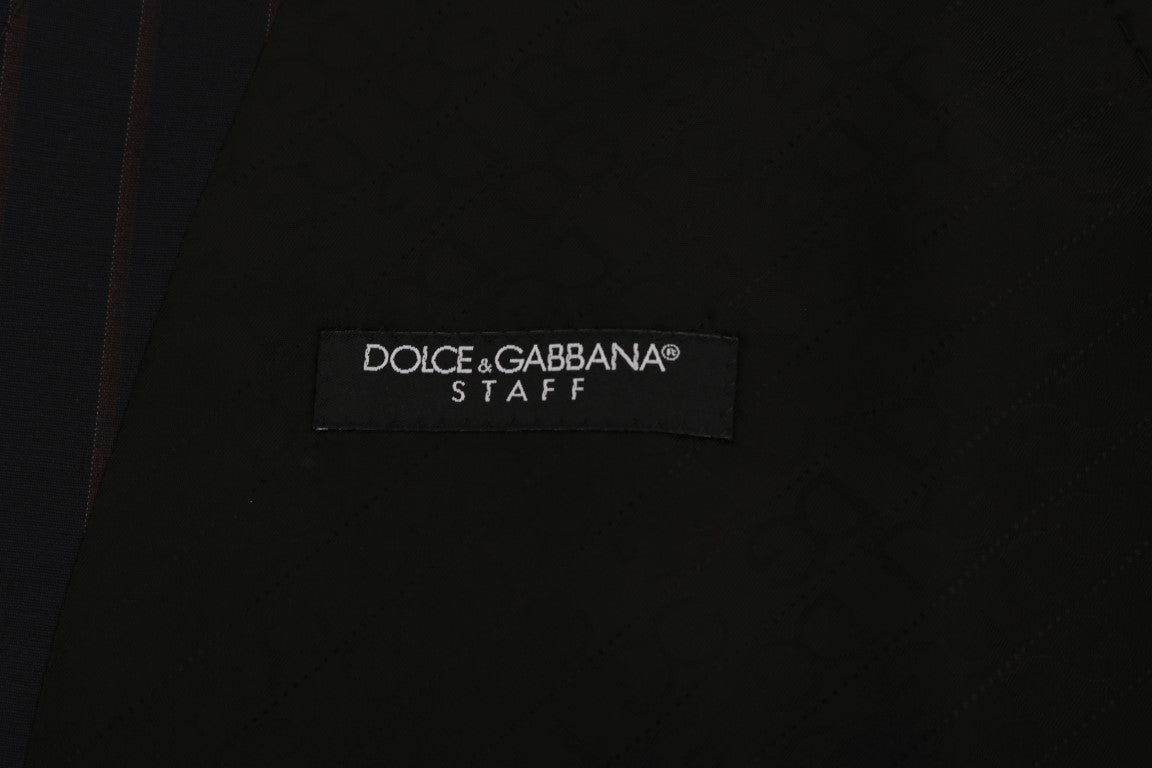 Dolce &amp; Gabbana Elegante Weste aus gestreifter Wollmischung
