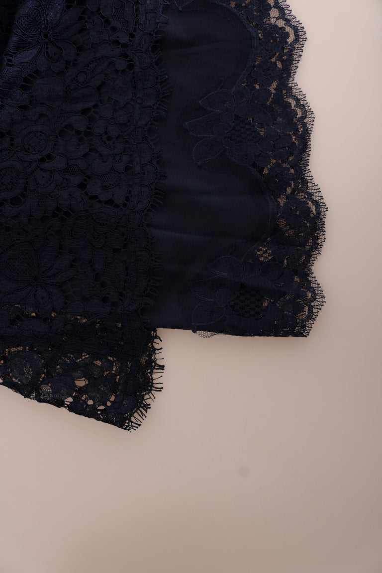 Dolce &amp; Gabbana Elegantes A-Linien-Kleid mit Blumenspitze