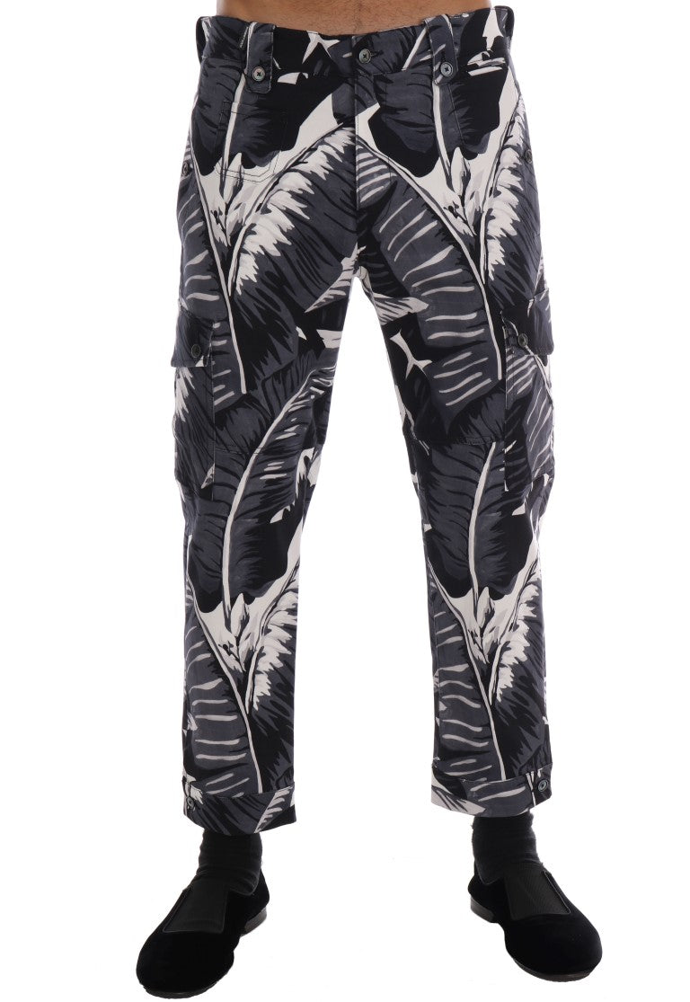 Dolce &amp; Gabbana Elegante Capri-Freizeithose mit Bananenblatt-Print