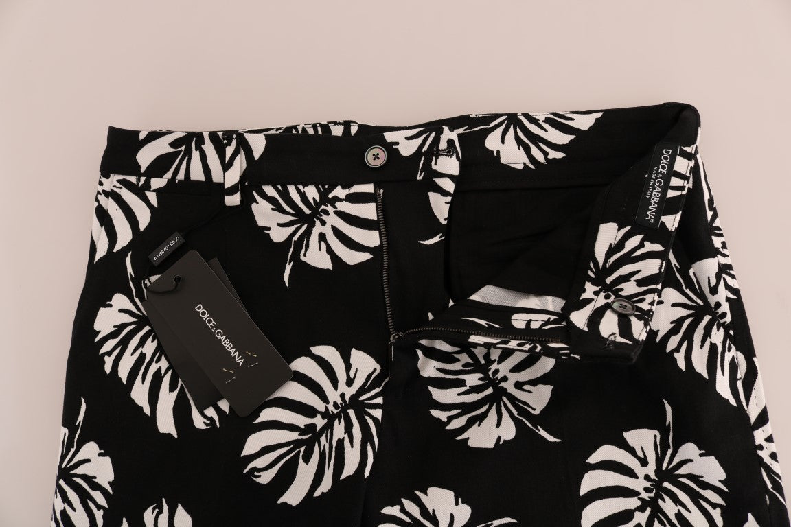 Dolce &amp; Gabbana – Schmal geschnittene Knöchelhose mit Blattmuster