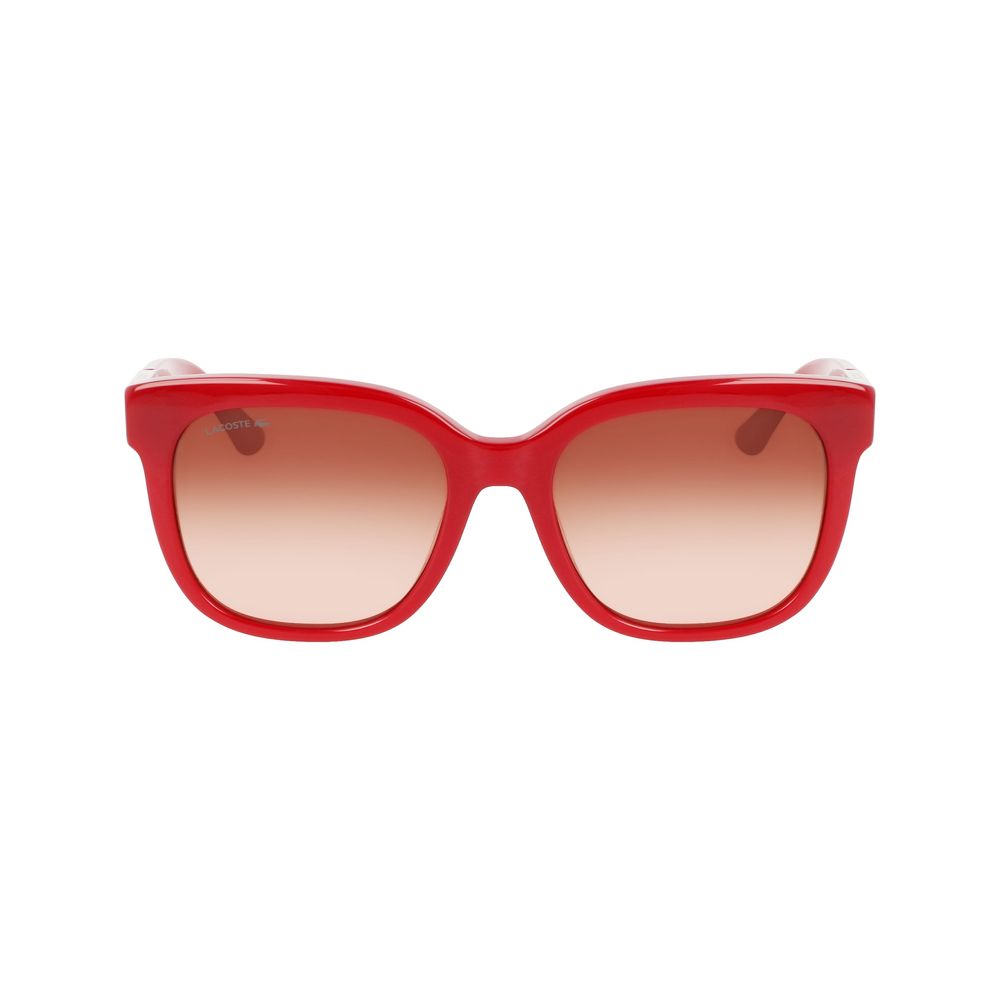 Lacoste – Rote Sonnenbrille aus Kalbshaar