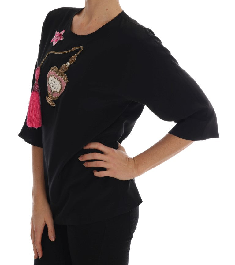 Dolce &amp; Gabbana – Seidenbluse mit Märchenstickerei