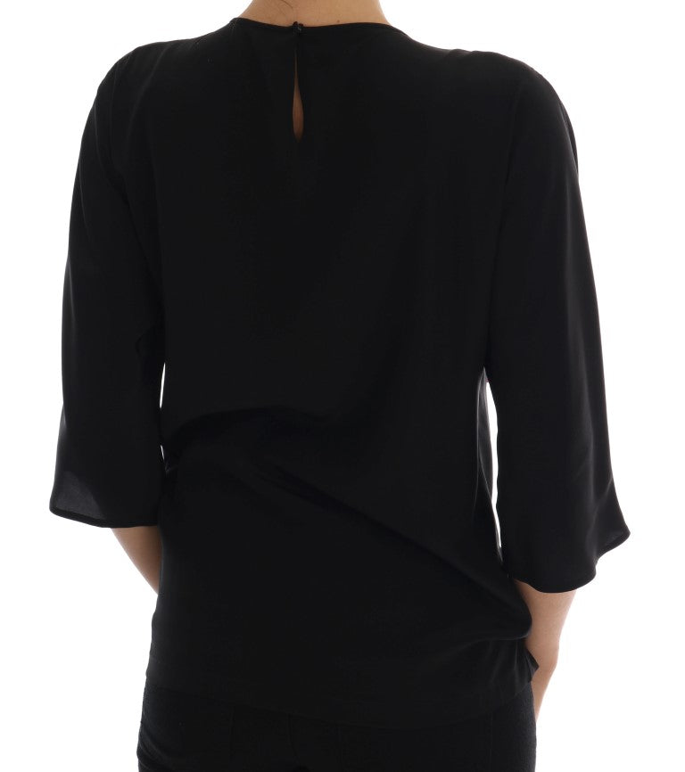 Dolce &amp; Gabbana – Seidenbluse mit Märchenstickerei