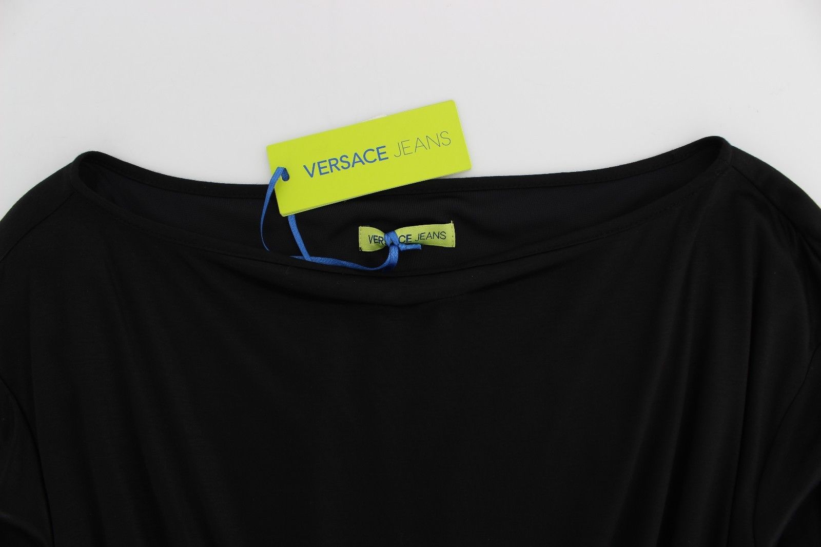 Rochie elegantă Versace Jeans neagră din amestec de mătase