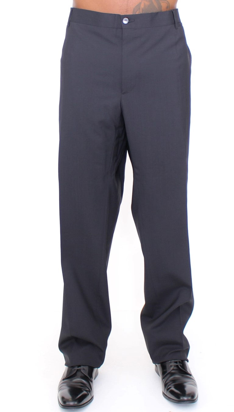 Dolce &amp; Gabbana Elegante plissierte schwarze Wollhose