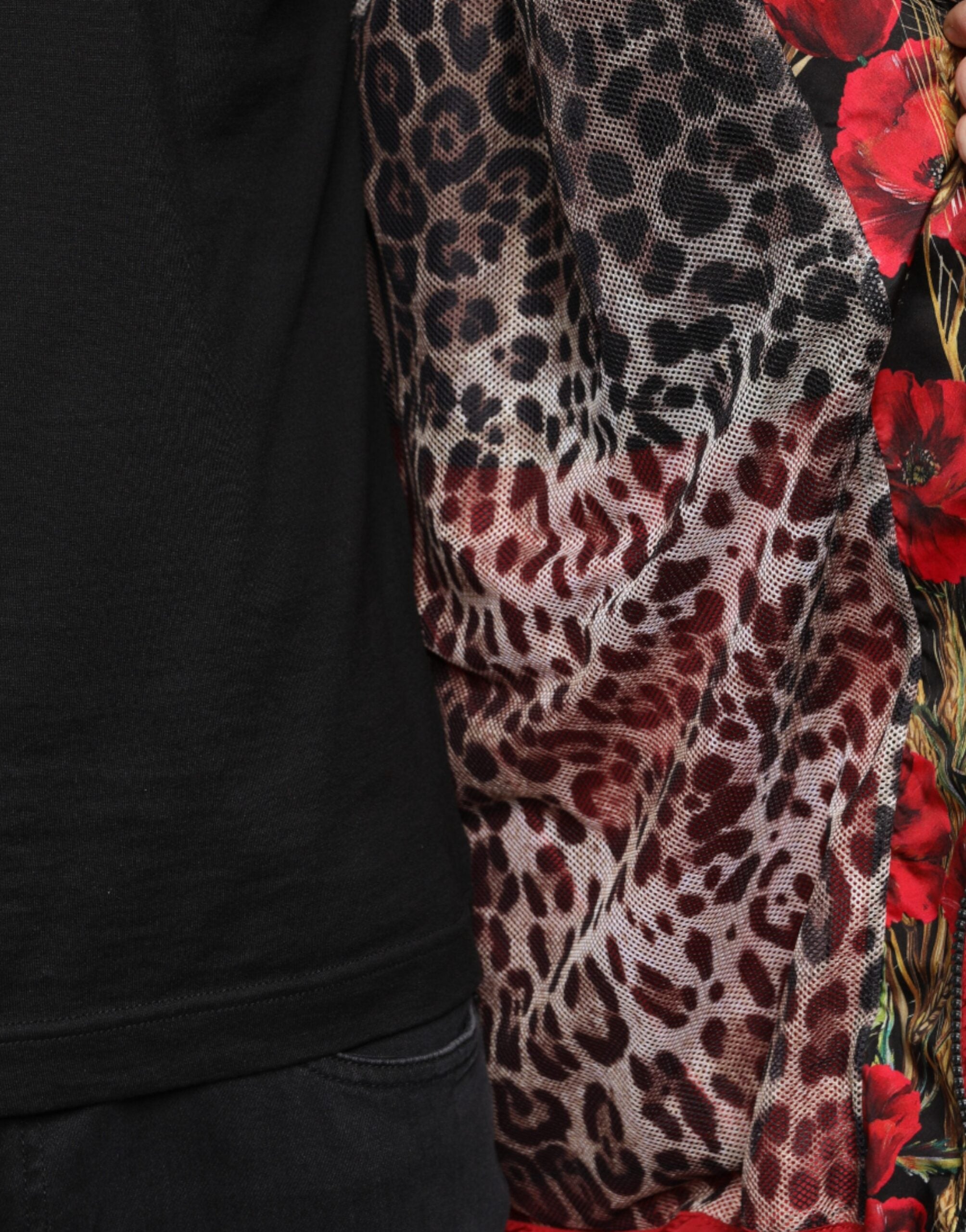 Dolce &amp; Gabbana Mehrfarbiger Patchwork-Pullover für Herren mit durchgehendem Reißverschluss