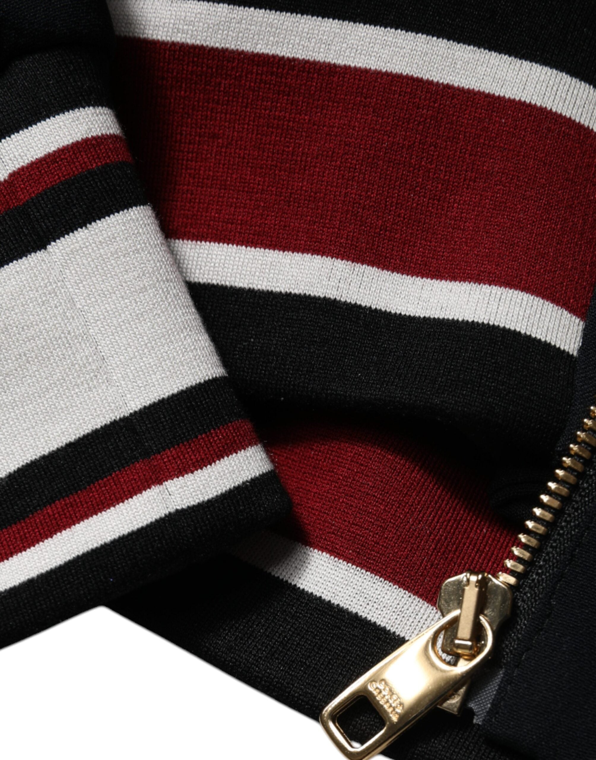 Dolce &amp; Gabbana – Schwarzes DG King-Sweatshirt mit durchgehendem Reißverschluss