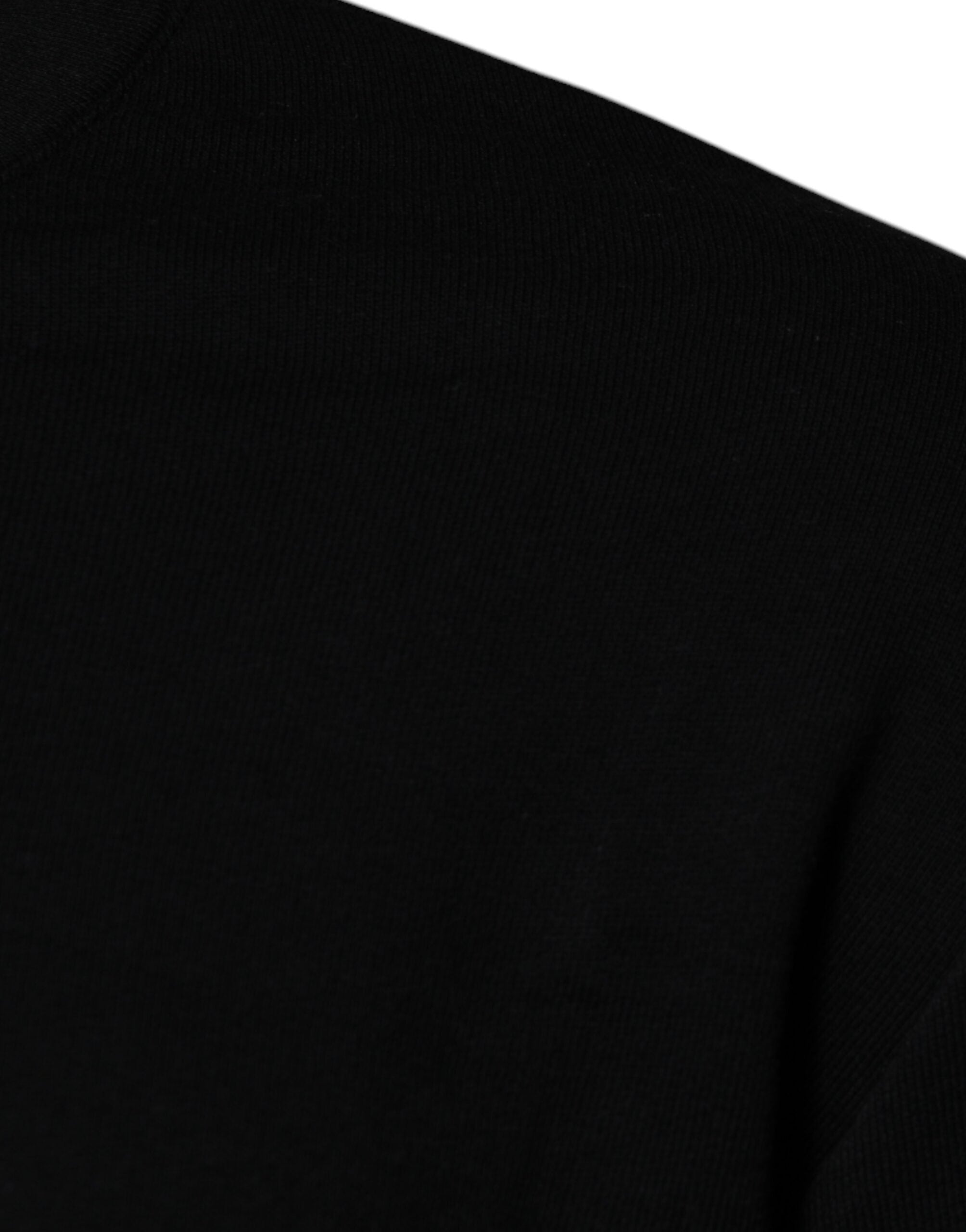 Versace – Schwarzer Pullover mit Rundhalsausschnitt und Medusa-Stickerei