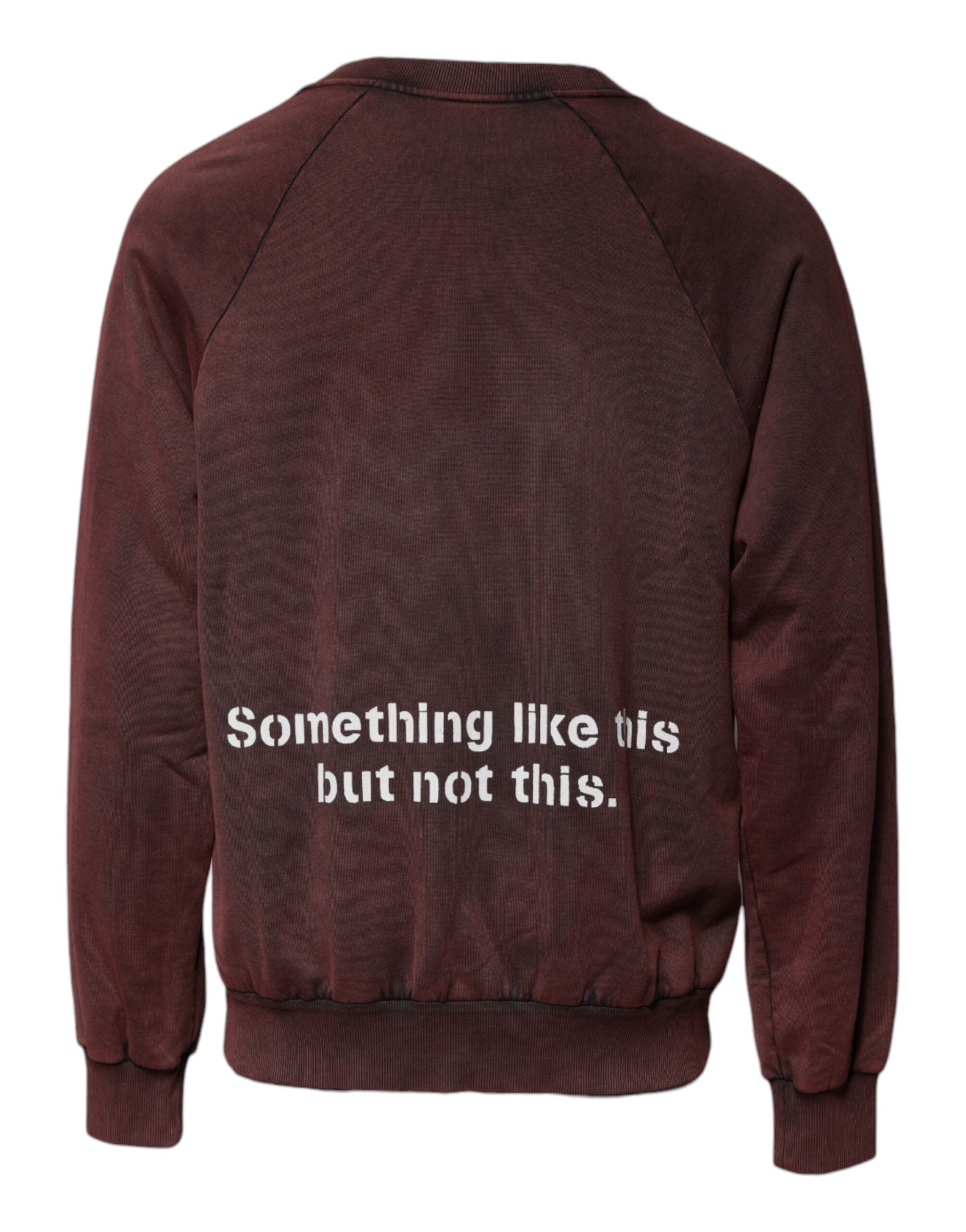 Dolce &amp; Gabbana Brauner Pullover mit Rundhalsausschnitt und Logo aus Baumwolle