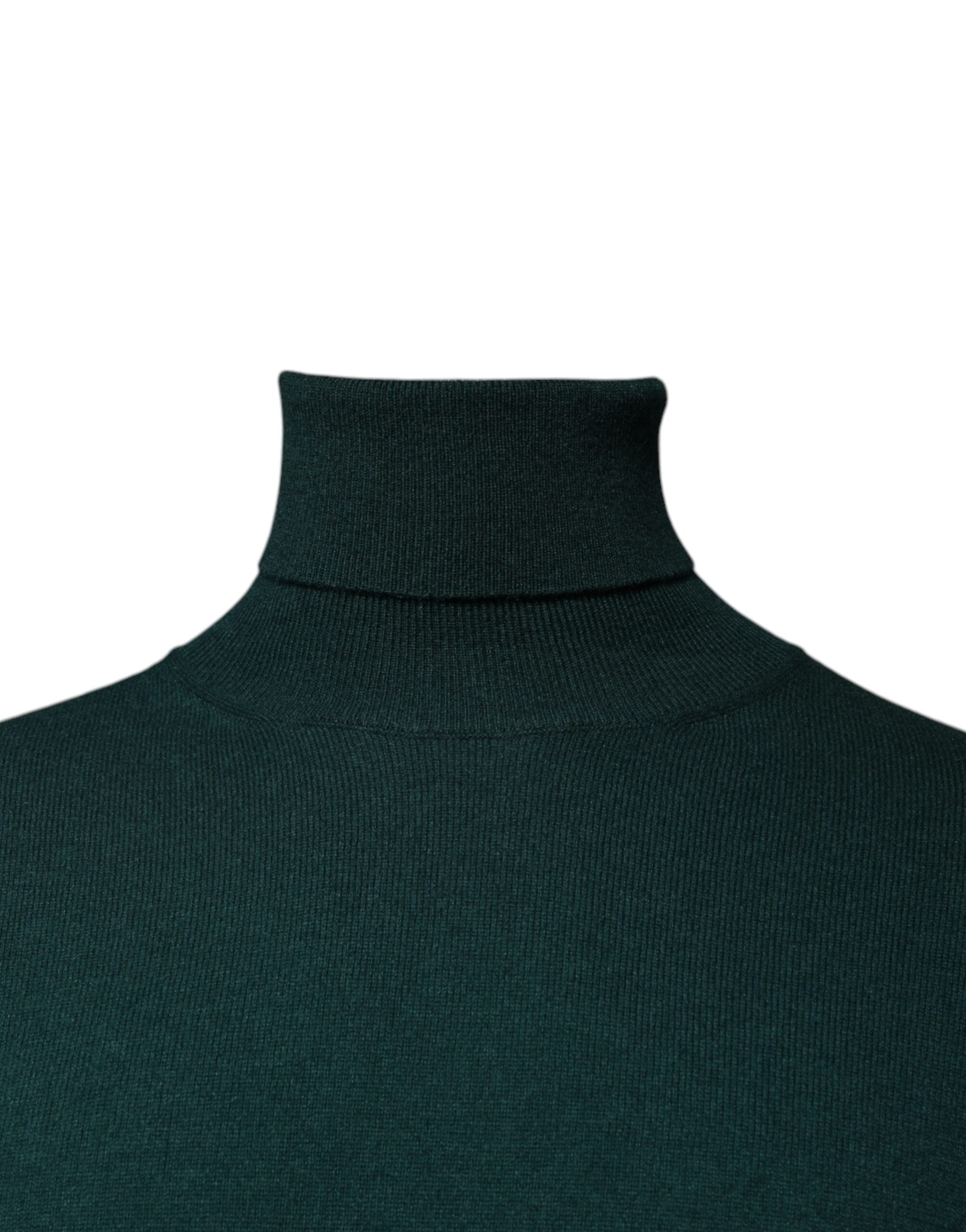Dolce &amp; Gabbana Grüner Rollkragenpullover aus Kaschmir für Herren