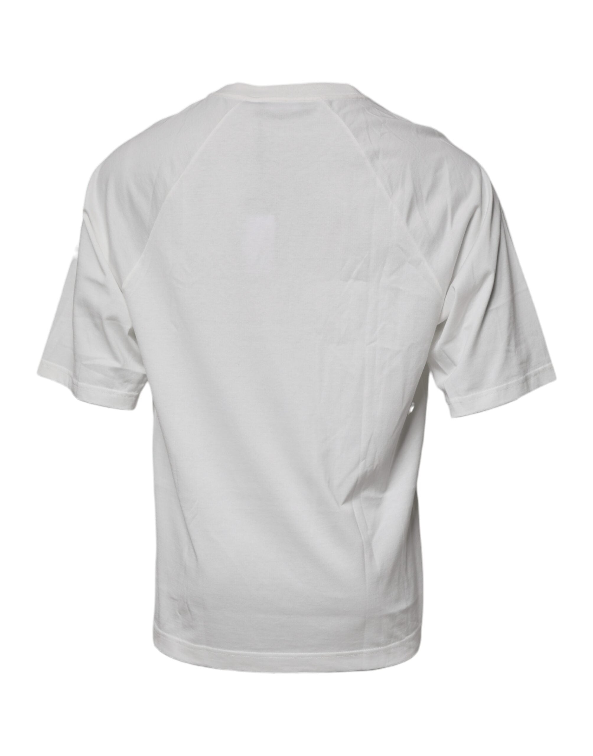 Dolce &amp; Gabbana – Weißes DG Sport-T-Shirt mit Rundhalsausschnitt und kurzen Ärmeln