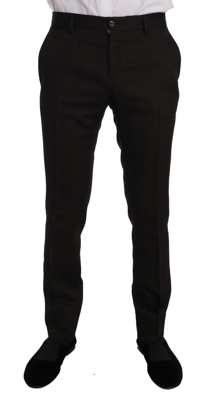 Dolce &amp; Gabbana Eleganter brauner Jacquard-Martini-Anzug