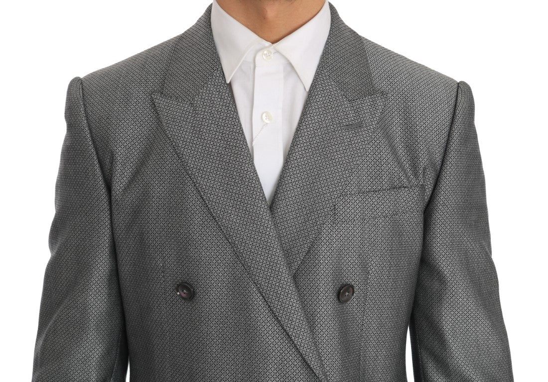 Dolce &amp; Gabbana Eleganter schwarzer Zweireiheranzug