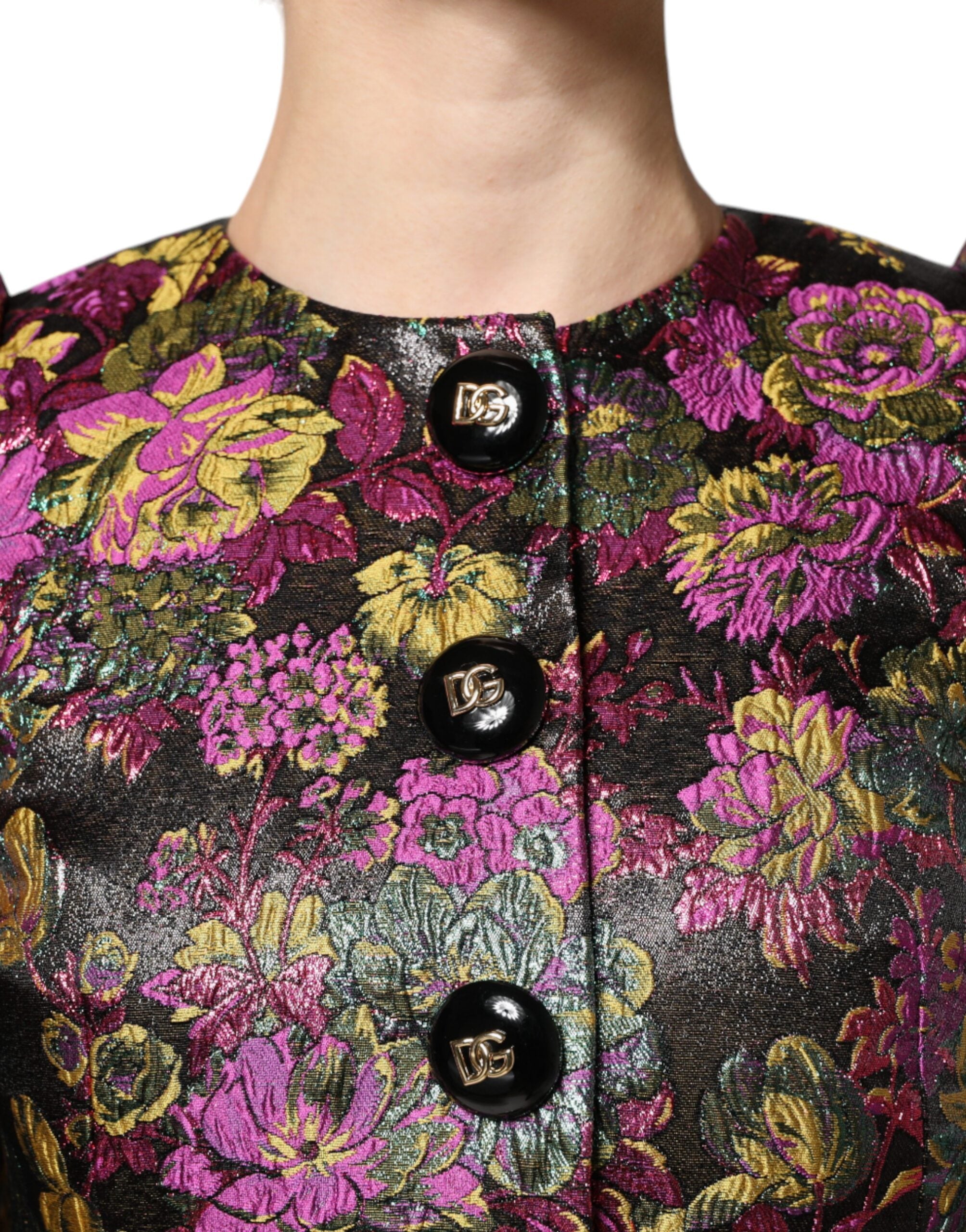 Dolce &amp; Gabbana Jachetă scurtă cu imprimeu floral jacquard multicolor