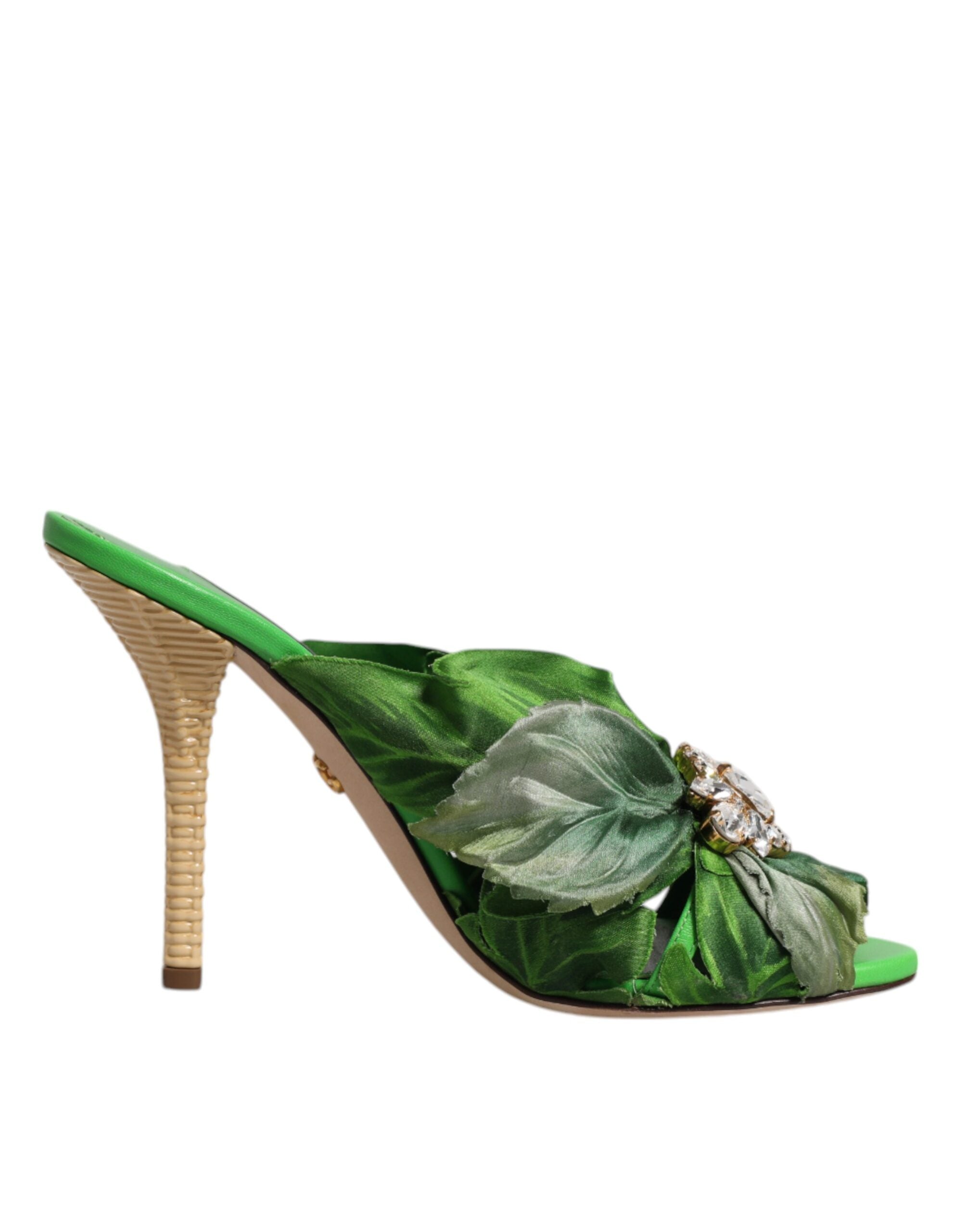 Sandale Dolce &amp; Gabbana KEIRA cu cristale verzi