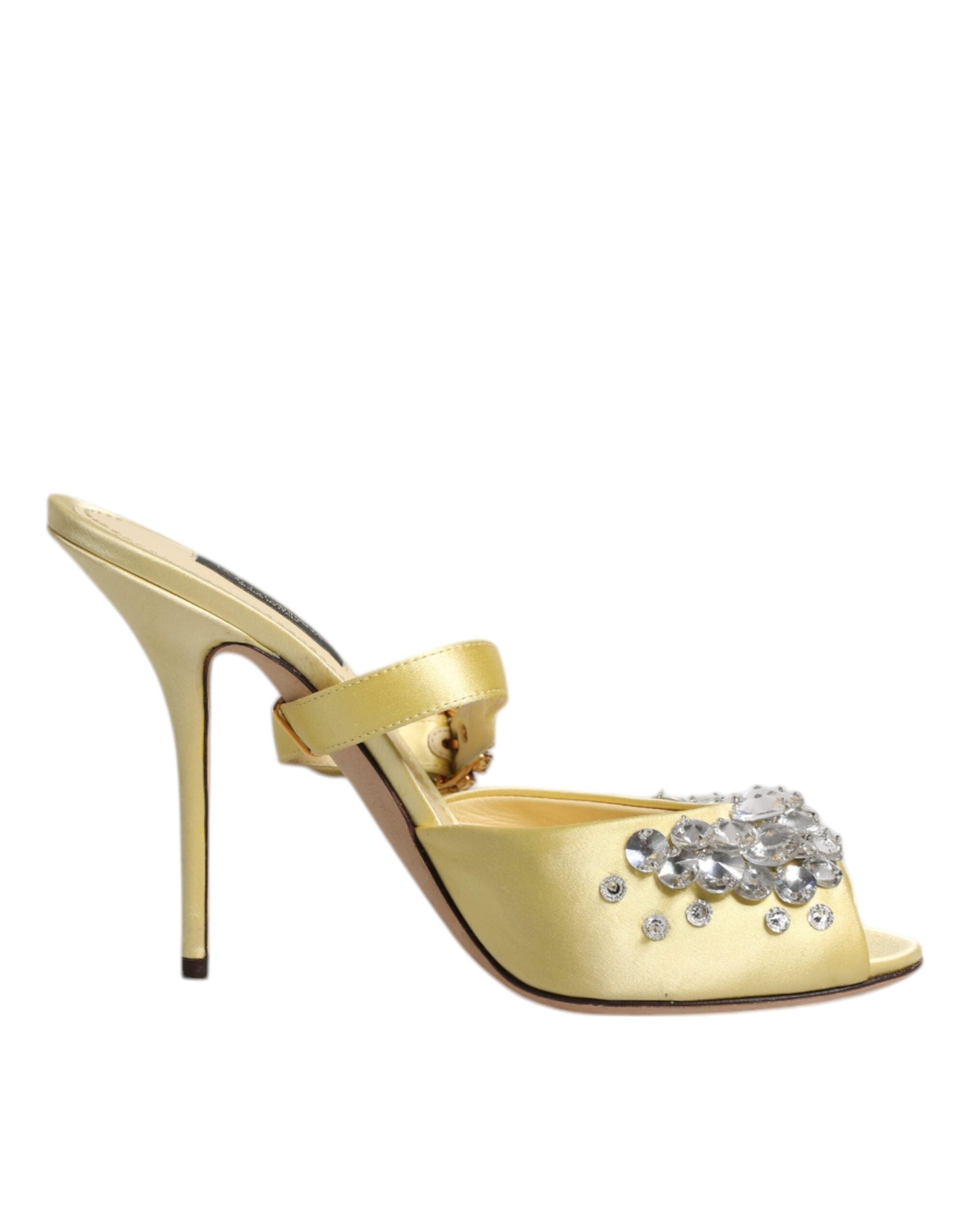 Sandale Dolce &amp; Gabbana cu cristale galbene KEIRA