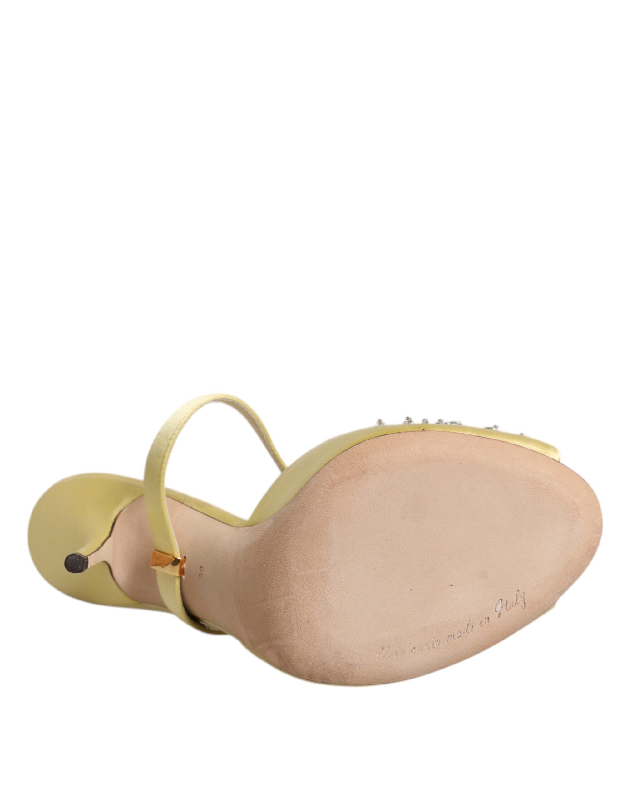Sandale Dolce &amp; Gabbana cu cristale galbene KEIRA