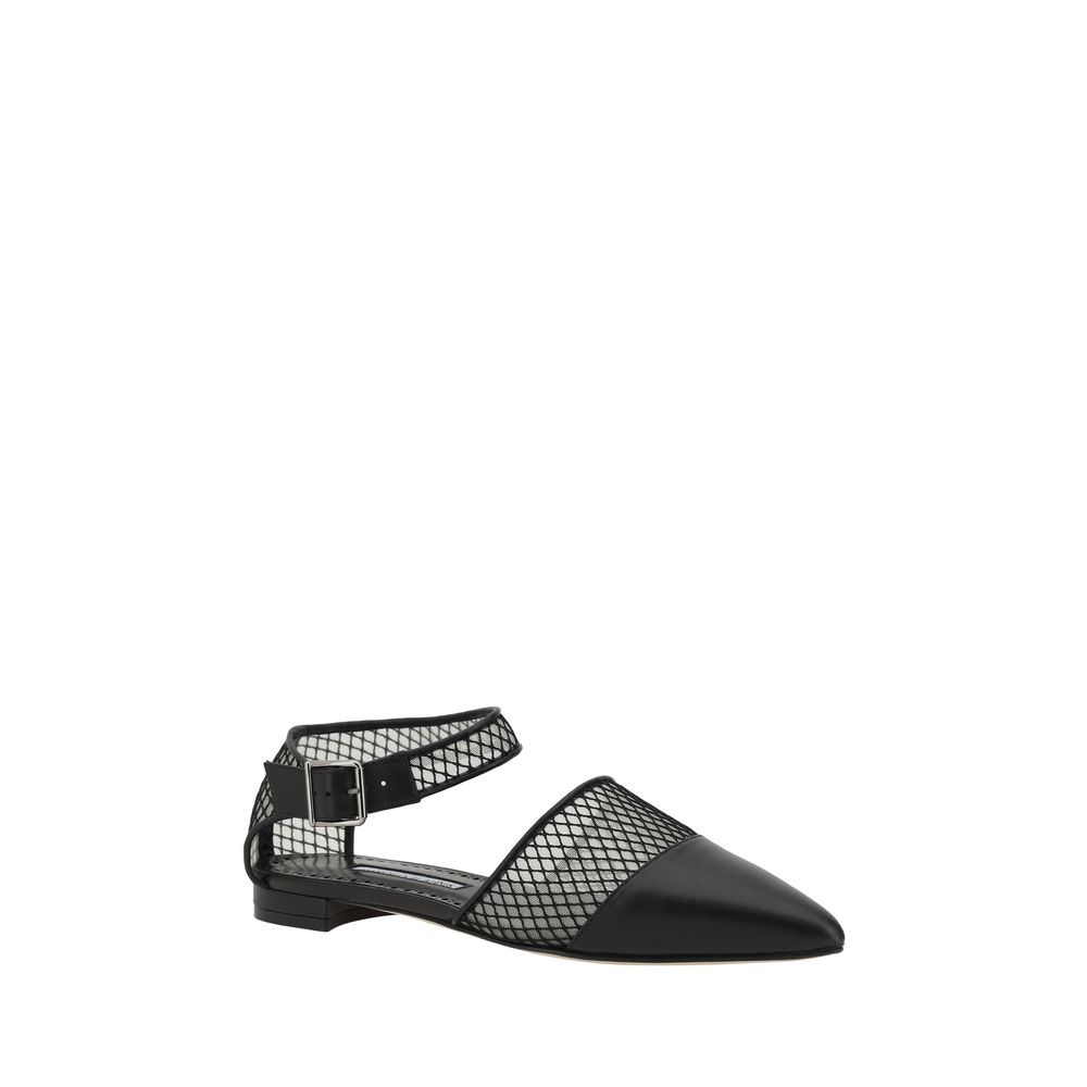 Manolo Blahnik Jatelahflache Ballerinas
