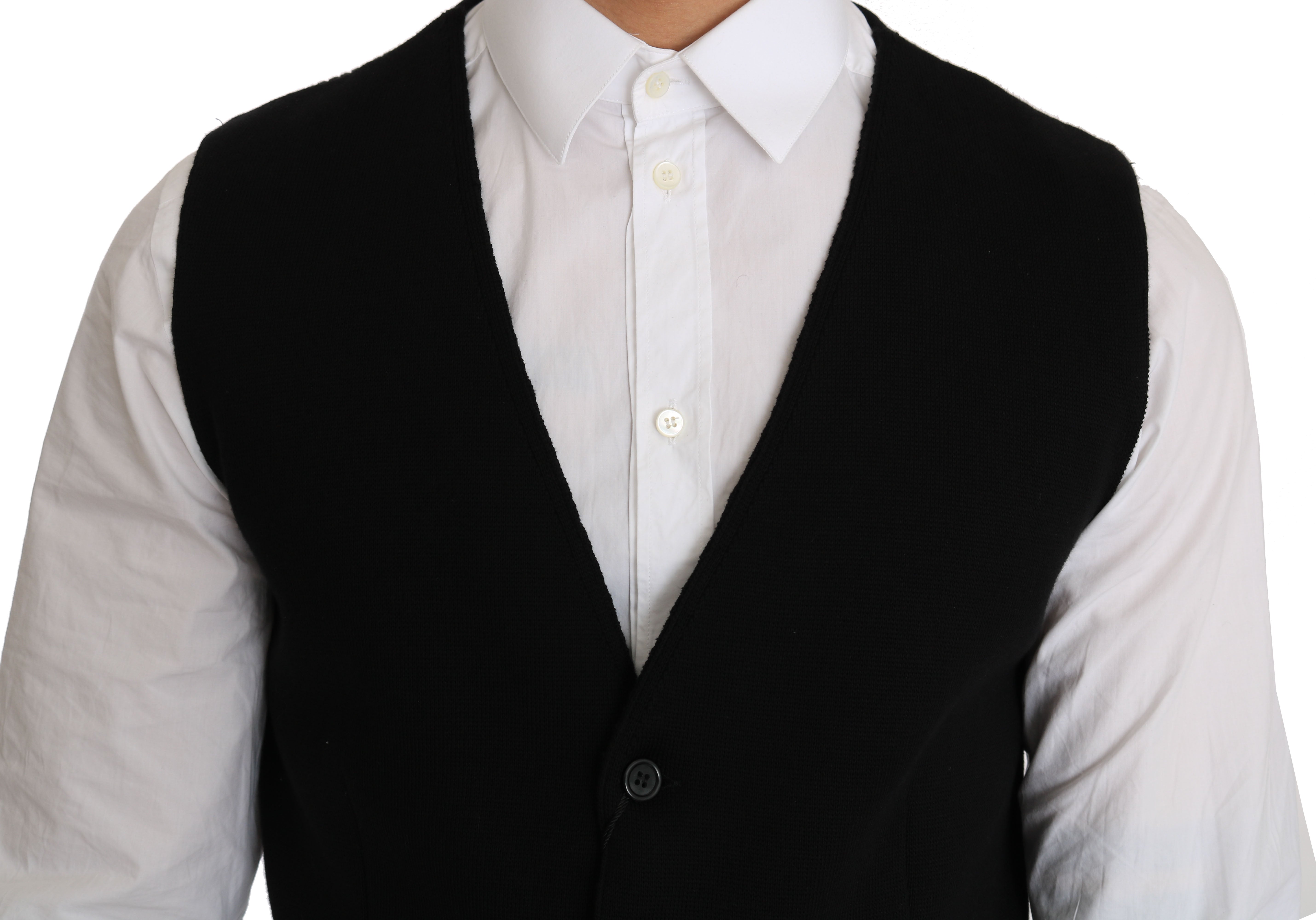 Dolce &amp; Gabbana – Elegante, schwarze Weste aus Baumwolle