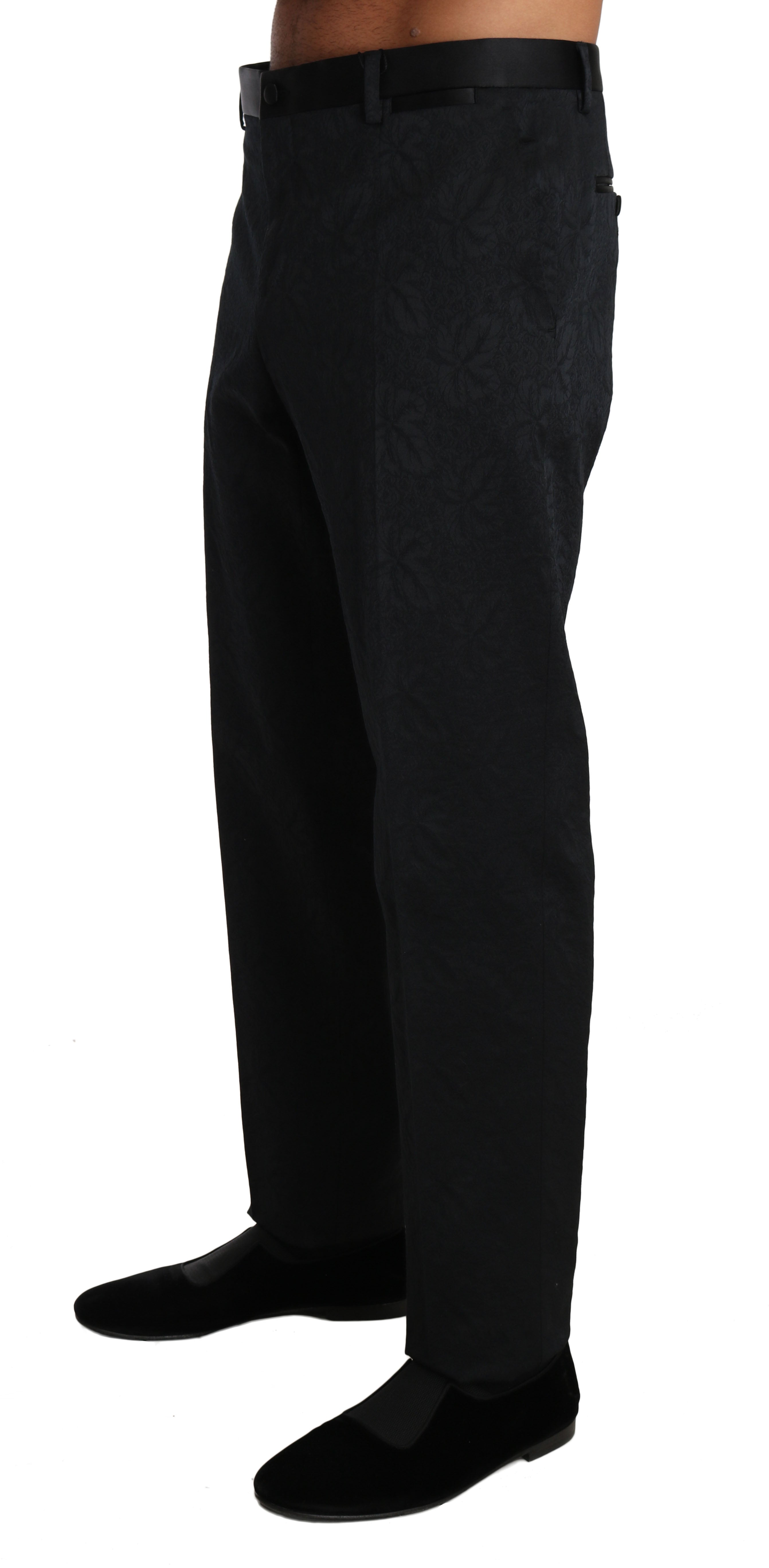Dolce &amp; Gabbana – Formelle Hose aus geblümtem Brokat