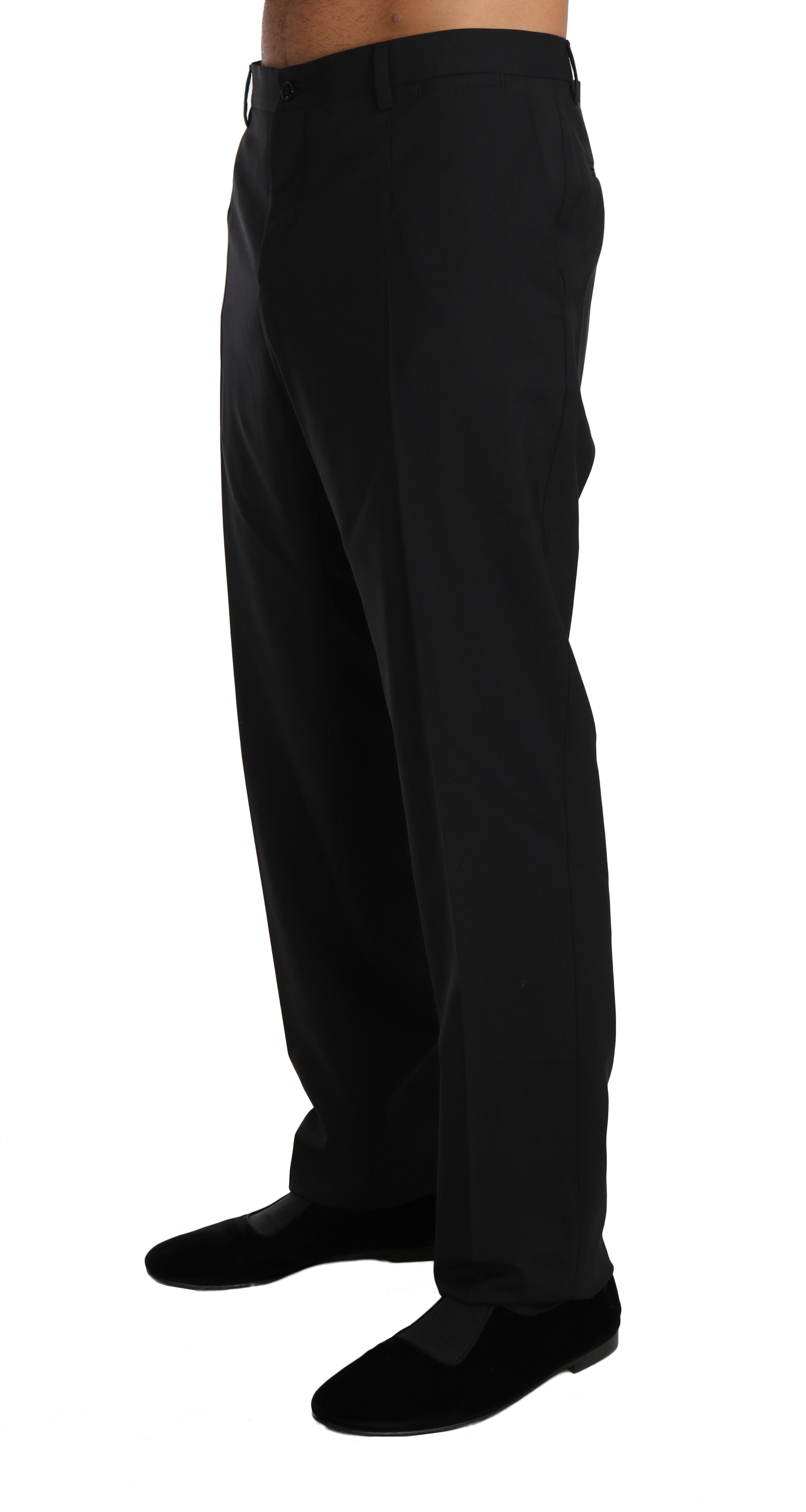 Dolce &amp; Gabbana Elegante schwarze Anzughose aus Wolle