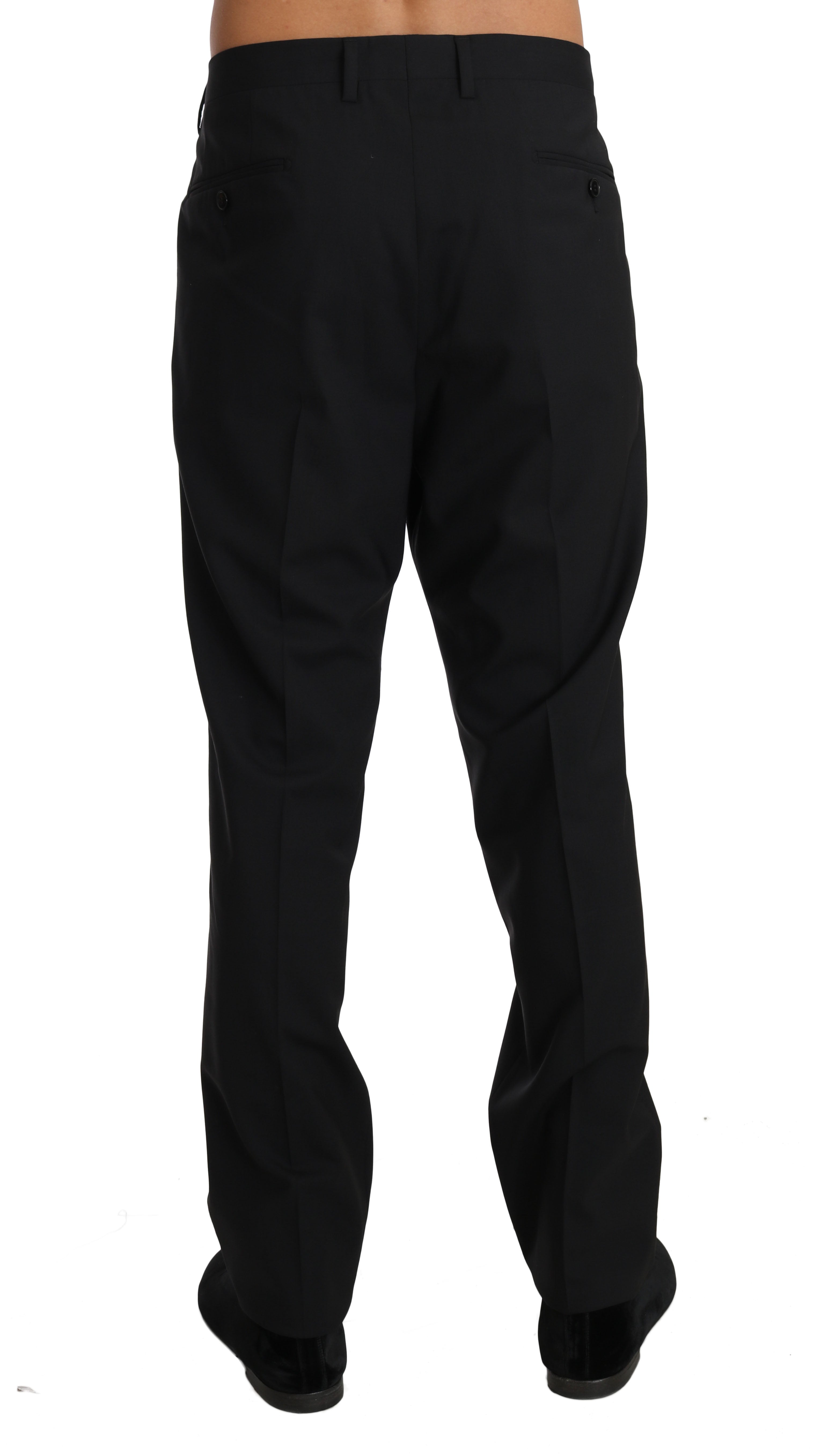Dolce &amp; Gabbana Elegante schwarze Anzughose aus Wolle
