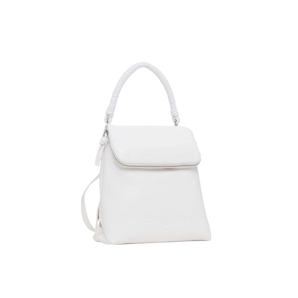 Desigual – Weißer Polyethylen-Rucksack