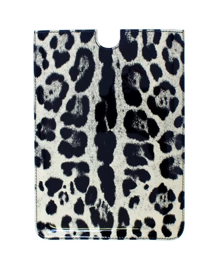Husă pentru tabletă Dolce &amp; Gabbana cu model leopard alb și copertă pentru eBook