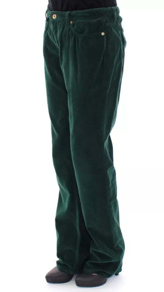 Dolce &amp; Gabbana Grüne Baumwollcordhose SLIMMY Fit D&amp;G