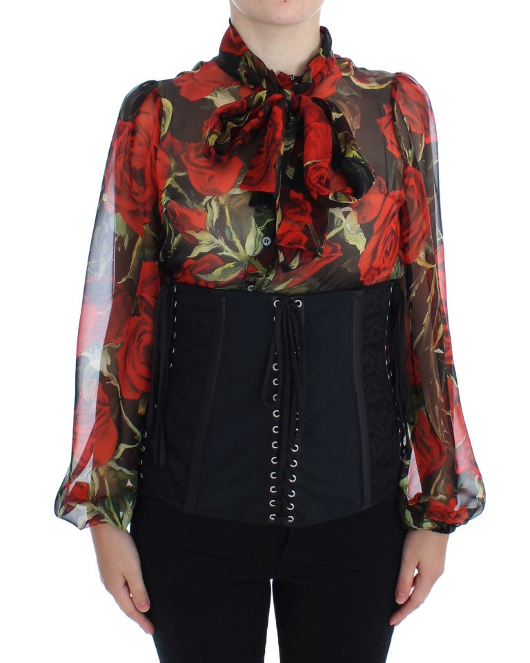 Dolce &amp; Gabbana – Eleganter Korsettgürtel aus schwarzem Brokat mit Blumenmuster