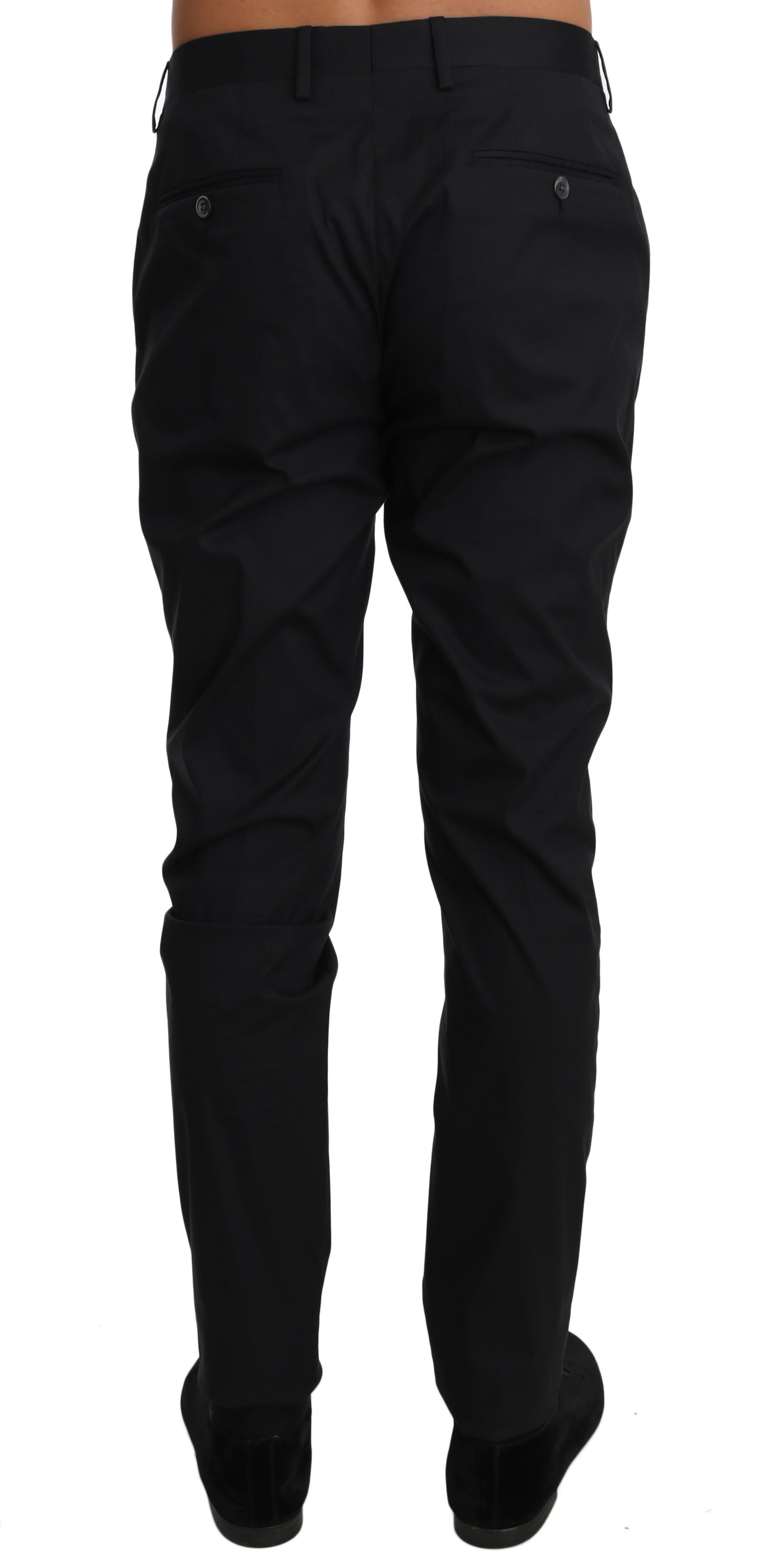 Dolce &amp; Gabbana Elegante schwarze Hose aus Wollmischung