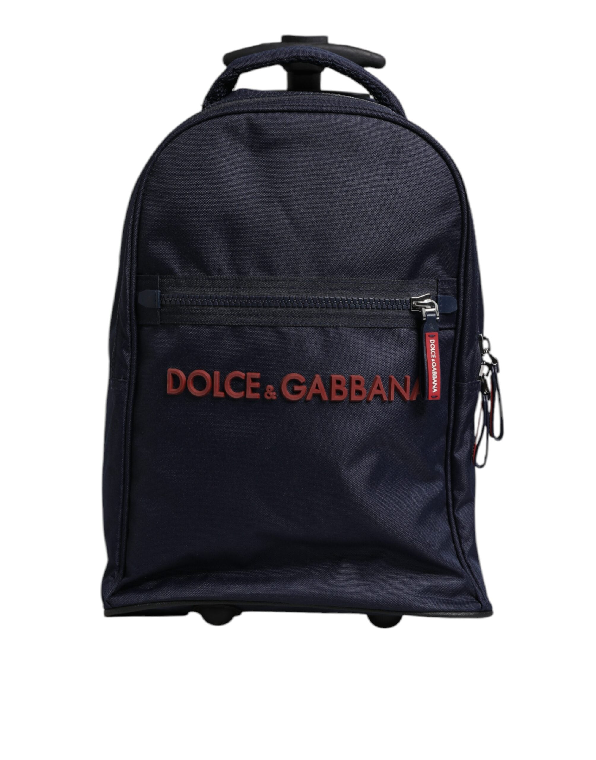 Dolce &amp; Gabbana Blau-Rot Polyester Kinder Rucksack Rad Koffer Tasche