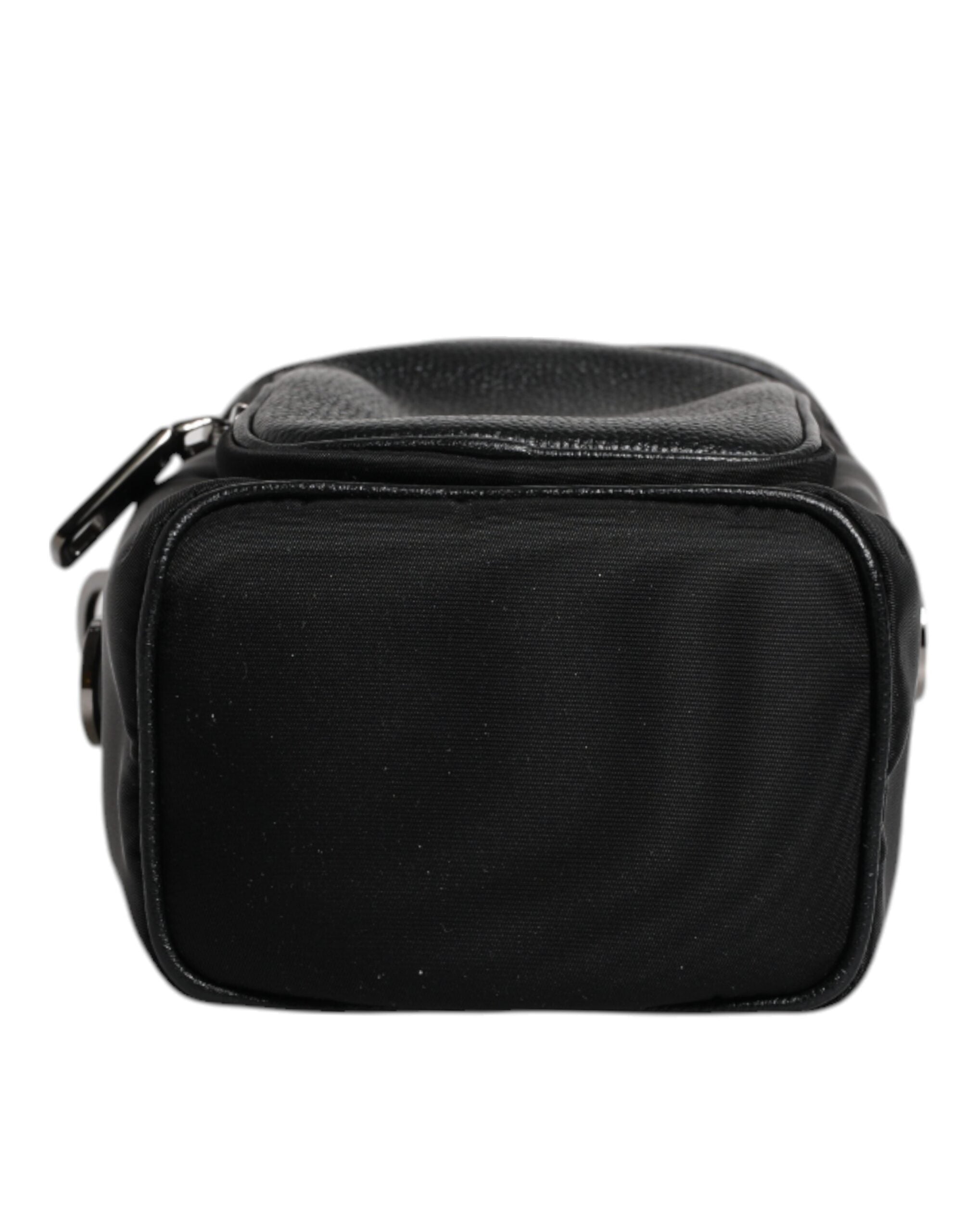 Dolce &amp; Gabbana – Schwarze Umhängetasche aus Leder mit Logo