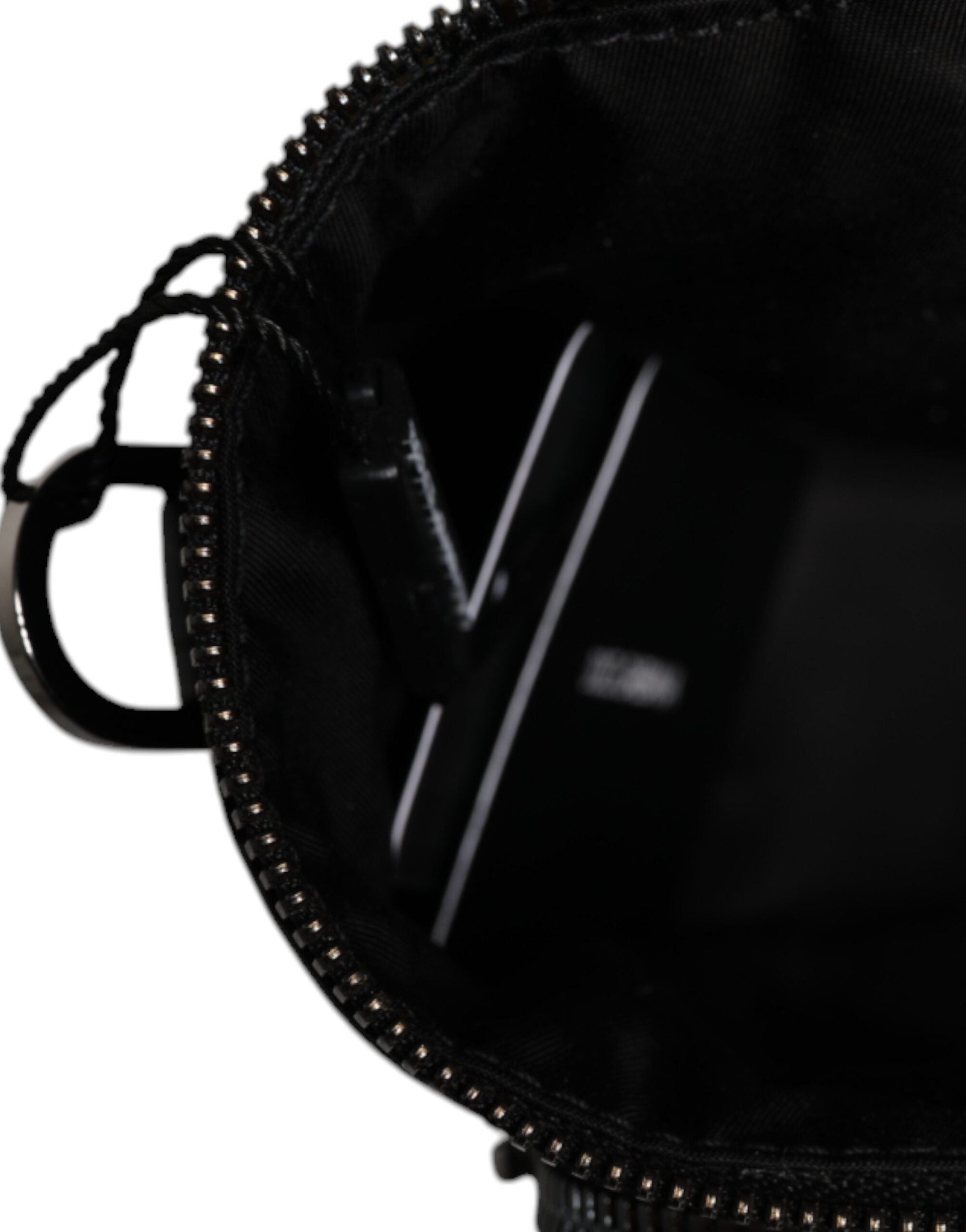 Dolce &amp; Gabbana – Schwarze Umhängetasche aus Leder mit Logo