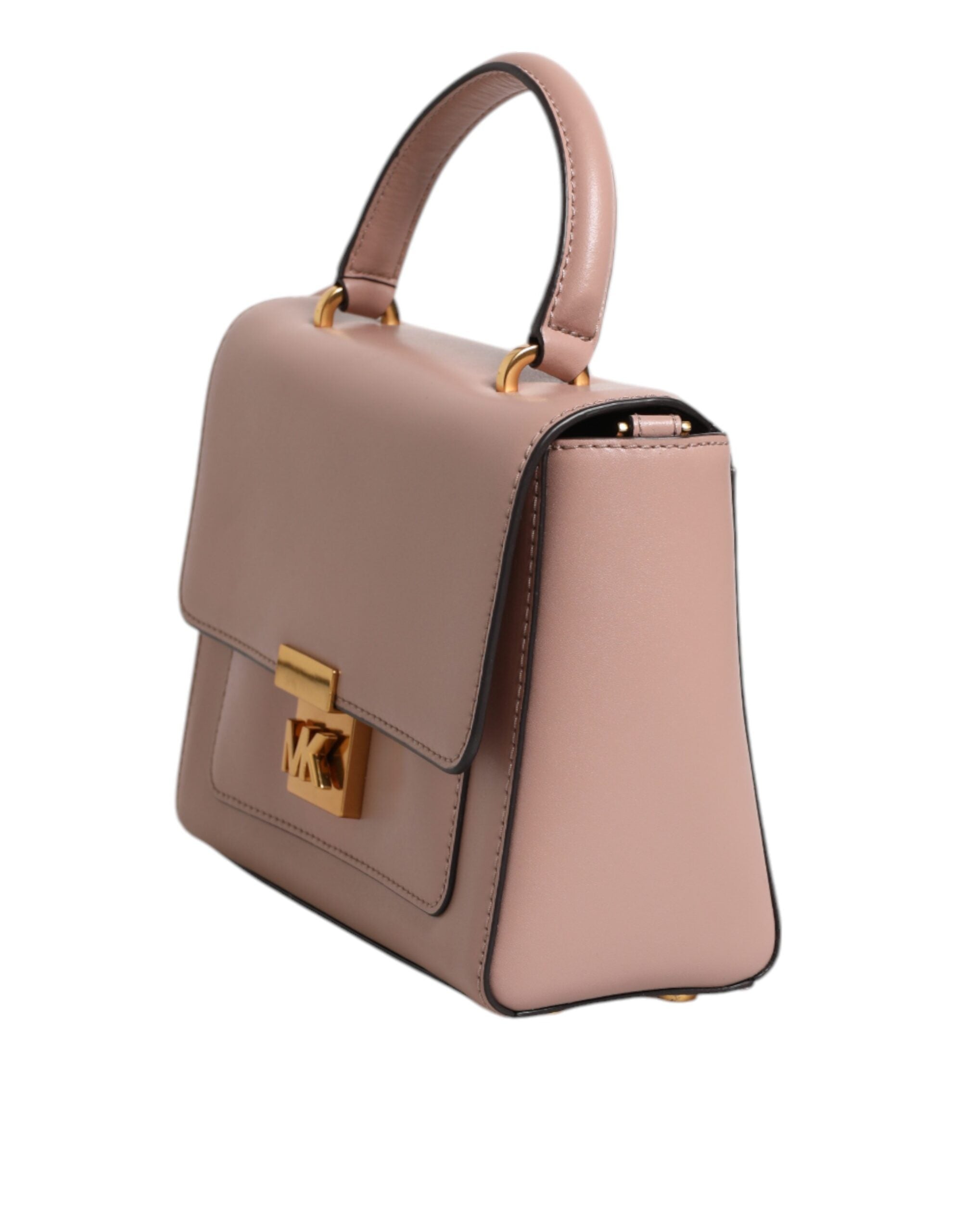Geantă crossbody MINDY din piele roz cu placă cu logo Michael Kors
