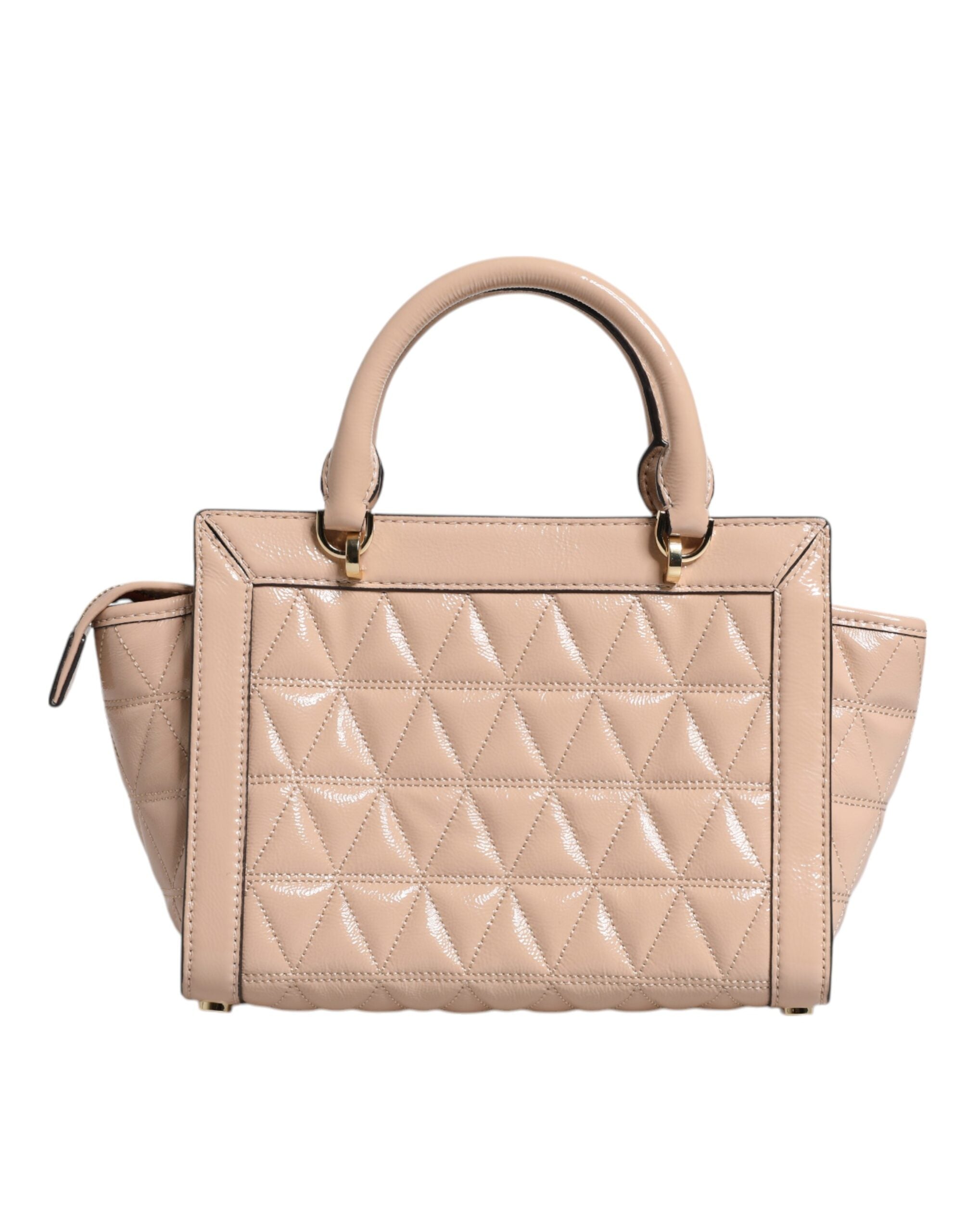 Michael Kors – Umhängetasche „VIVIANNE“ aus gestepptem Leder mit Logo in Pfirsich