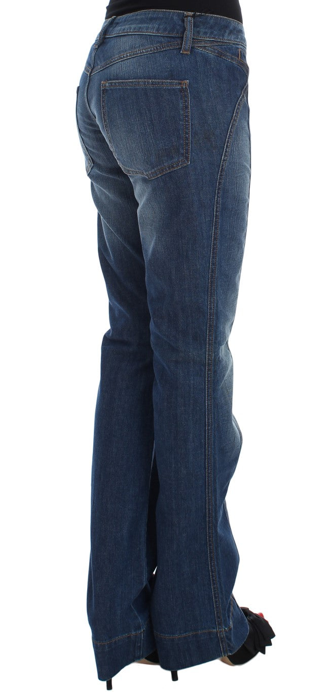Denim albastru-deschis Cavalli Chic cu boot cut
