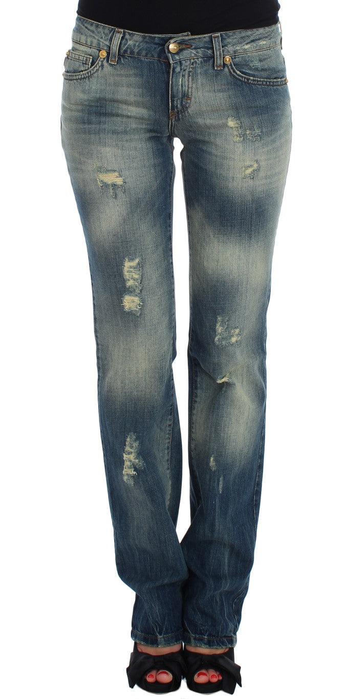 Blugi Cavalli Sleek Flair Leg cu talie joasă