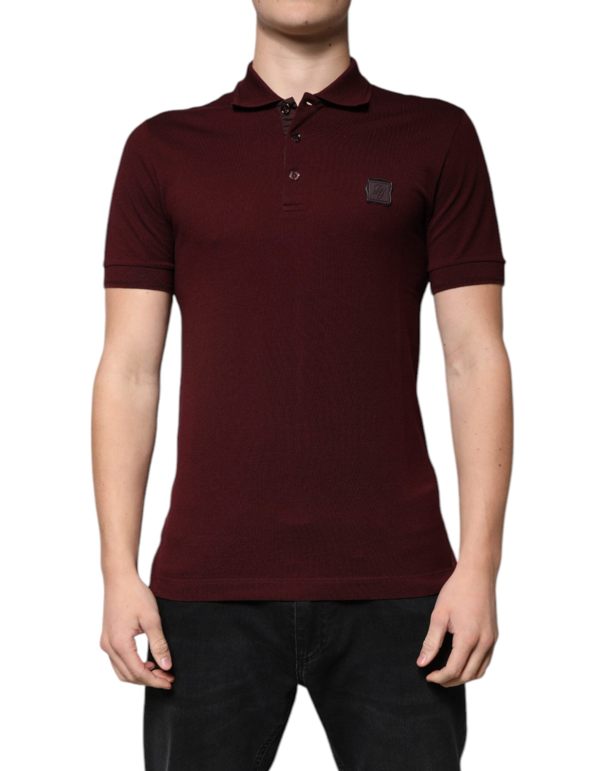Tricou polo cu mânecă scurtă și guler maro Dolce &amp; Gabbana