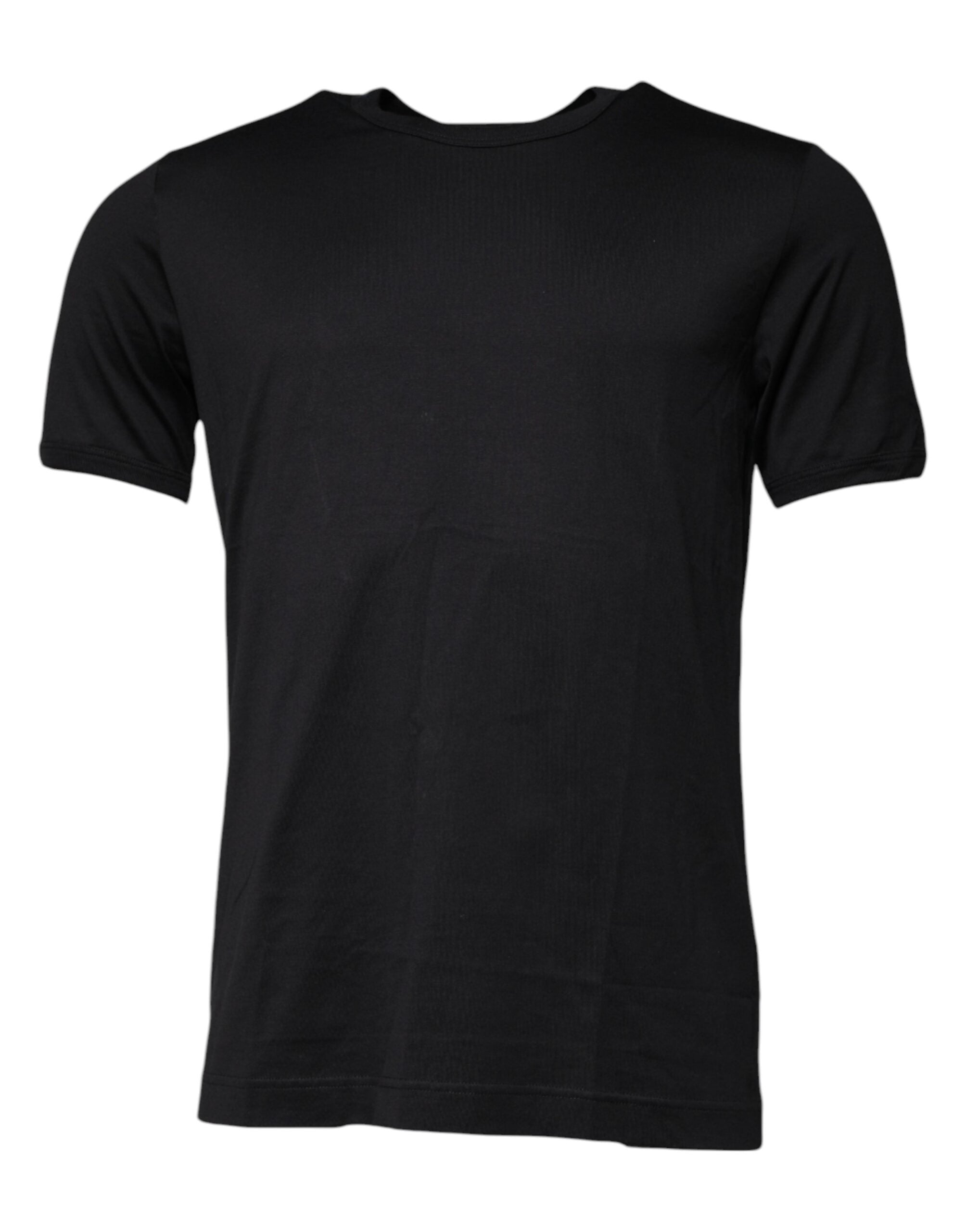 Dolce &amp; Gabbana – T-Shirt mit Rundhalsausschnitt und kurzen Ärmeln in Blau mit Krone