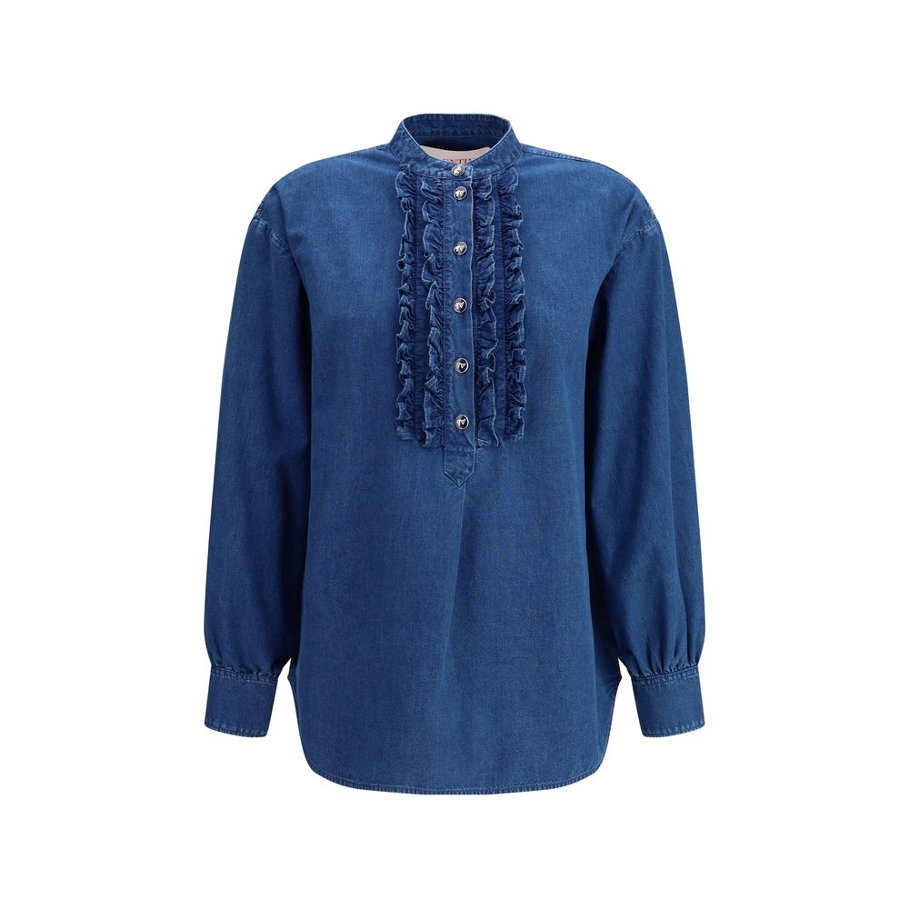Cămăși din denim cu volane Valentino