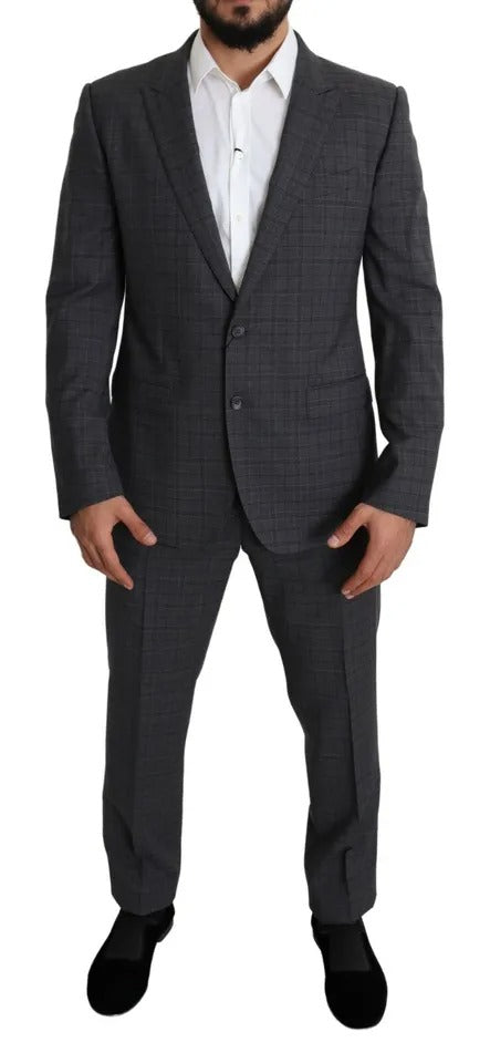 Dolce &amp; Gabbana Grauer 2-teiliger MARTINI-Anzug aus Wolle für Herren