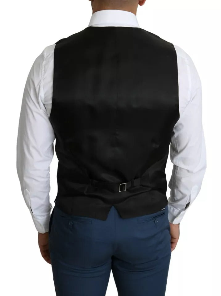 Dolce &amp; Gabbana Schwarze Herren Weste mit formeller Personalausstattung