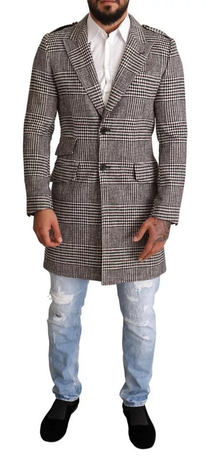 Dolce &amp; Gabbana Trench lung în carouri gri