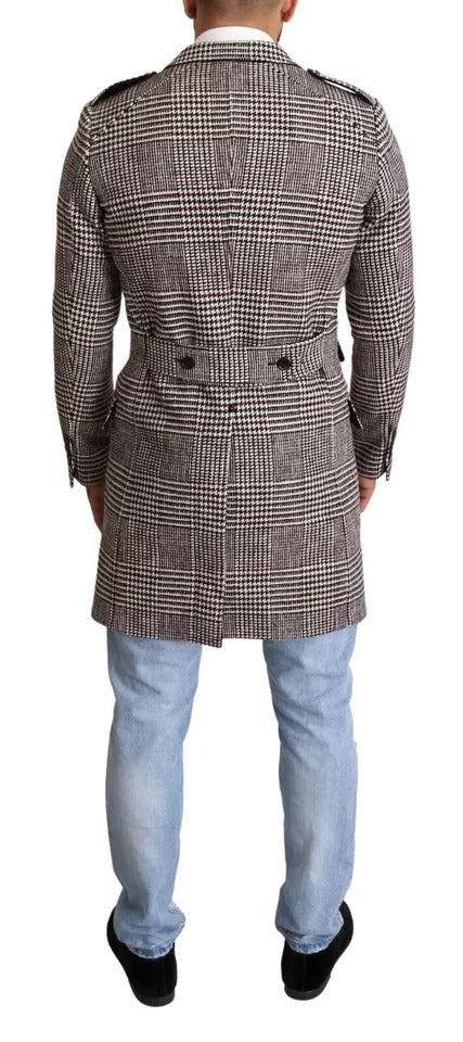 Dolce &amp; Gabbana Trench lung în carouri gri