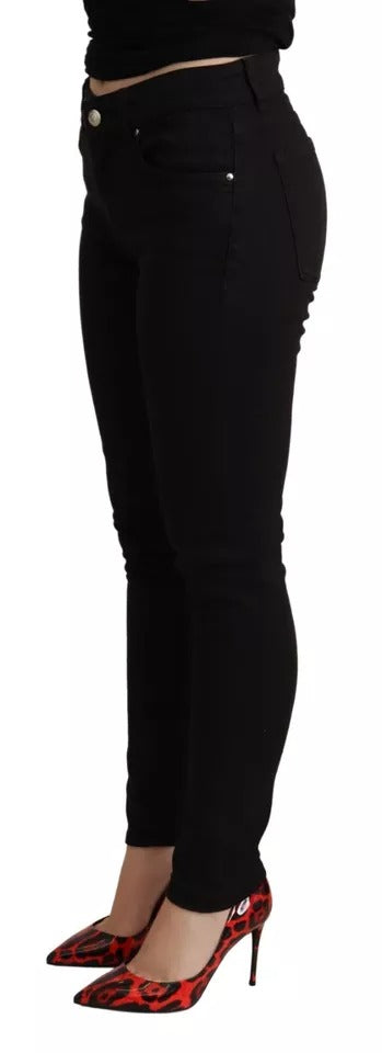 Dolce &amp; Gabbana – Schwarze Skinny-Jeans aus Baumwollstretch