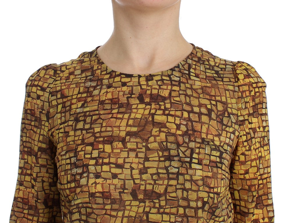 Dolce &amp; Gabbana Seidenbluse mit sizilianischem Mosaik-Print