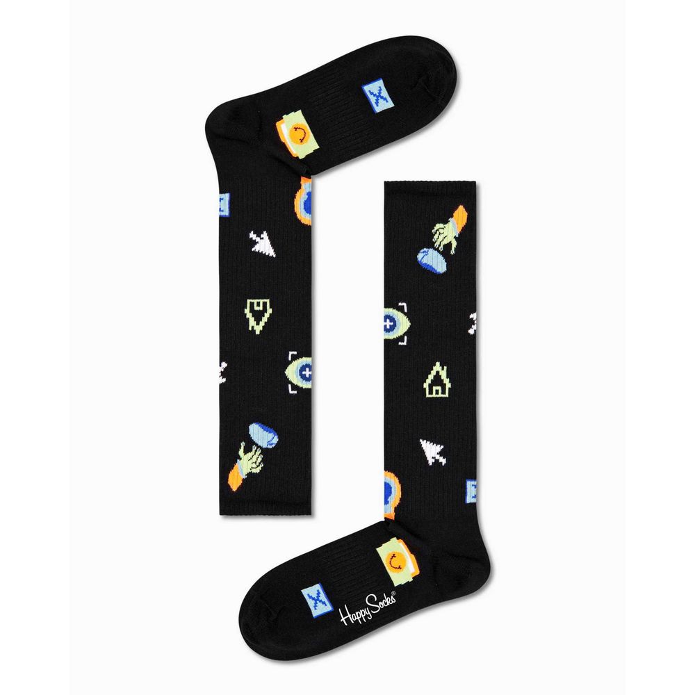 Colanți și șosete Happy Socks din bumbac negru